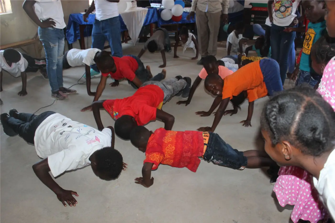 People participating in viva sport & life skills activities
