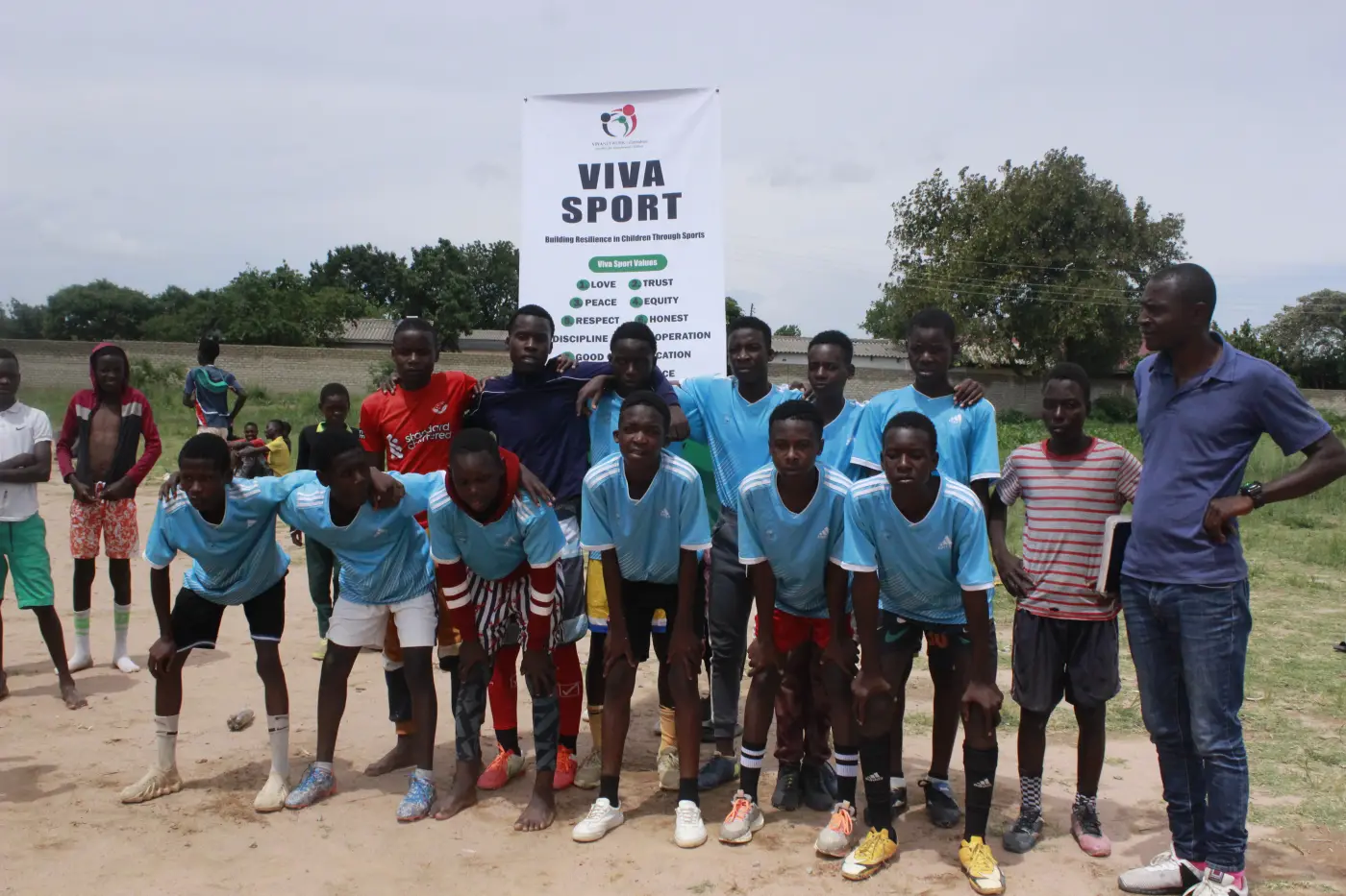 Children taking part in a supervised Viva Sport activity